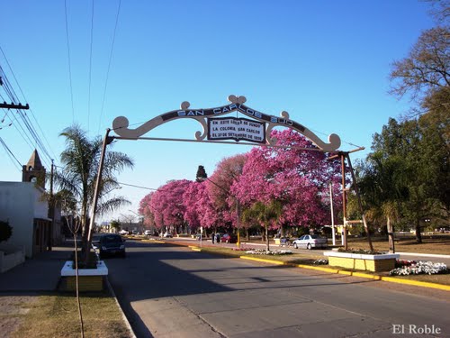 Arco de ingreso a San Carlos Sur, Santa Fe, Argentina