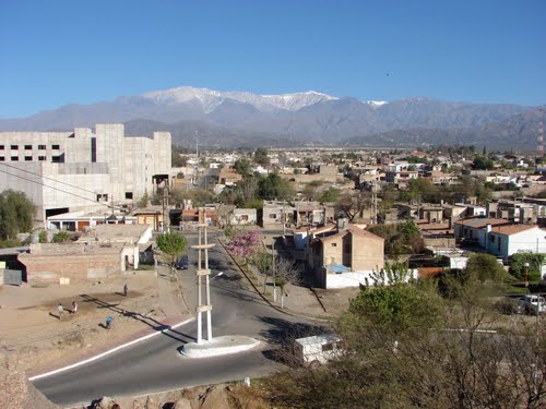 Vista del \"Famatina\" y  la ciudad de \"Chilecito\"  \"La Rioja\" \"Arg\"