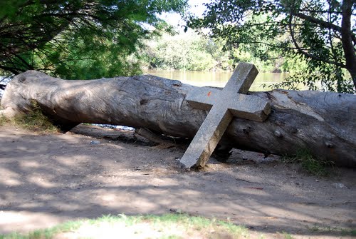 Una cruz de descanso