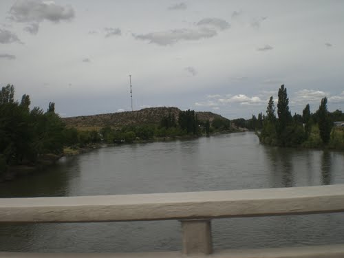 Rio Colorado vista na travessia da ponte junto a Ruta 22, ä esquerda já é La Adela - Argentina -  Veja mais fotos no www.panoramio.com/user505354